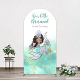 Lofaris Little Mermaid Aqua Green Baby Shower Arch Backdrop